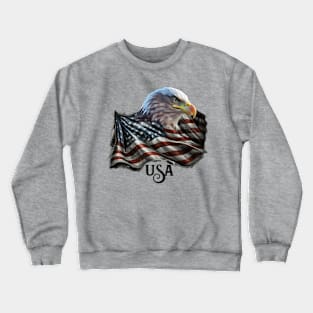 Eagle Flag with USA Crewneck Sweatshirt